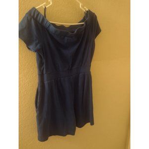 New York & company Blue short romper.
